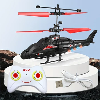 2-Wege Ferngesteuertes Flugzeug Infrarot-Induktions-Helikopter LED-Lichter Drohne USB-Aufladung