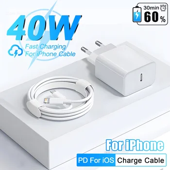 Apple 40W Für iPhone Ladegerät USB Typ C Schnelle Ladegerät Für iPhone 16 15 14 13 12 11 Pro Max XR XS Plus PD