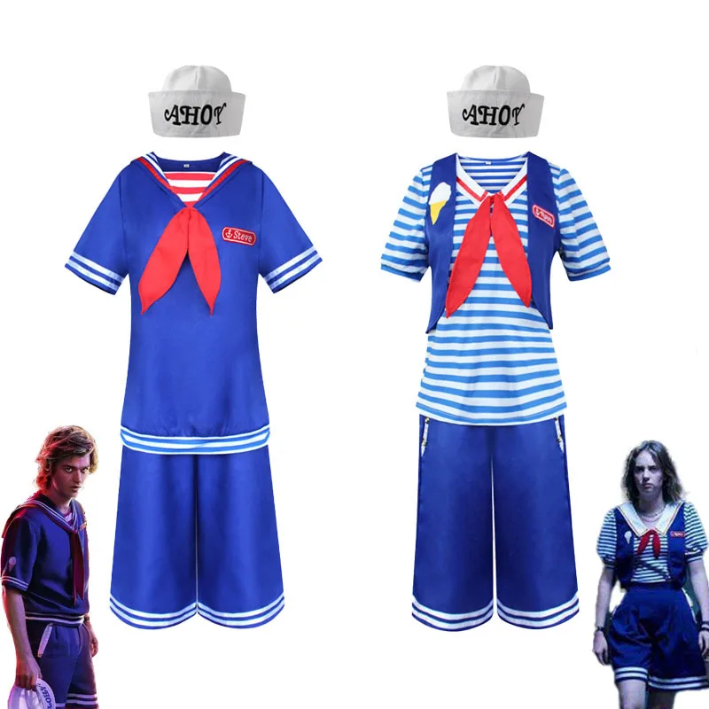 Robin Steve Harrington Cosplay Kostüm Erwachsenen Hemd Hosen – Bild 2