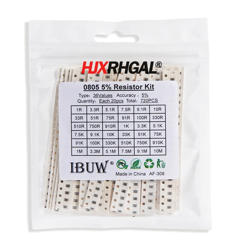 4000PCS 0402 SMD Widerstand Kit Assorted Kit 10ohm-1M ohm 5% – Bild 2