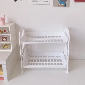Doppels chicht Schreibtisch Veranstalter Regal Büro Schul bedarf Home Schlafsaal Desktop Briefpapier faltbare