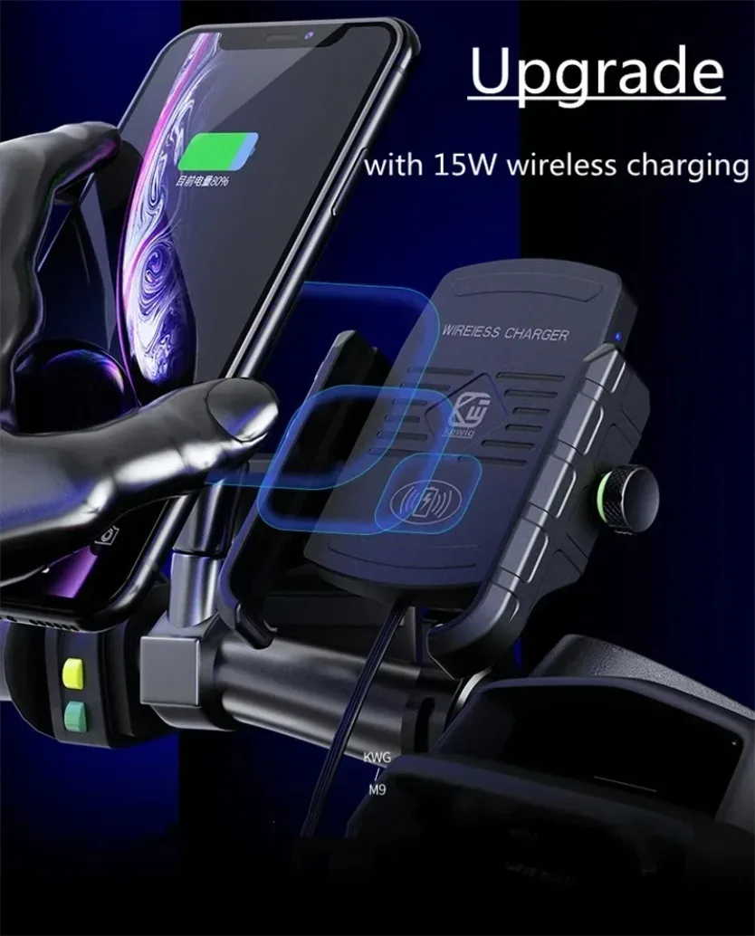 Motorrad Telefon Halter Schnelle USB Ladegerät Schnelle – Bild 3