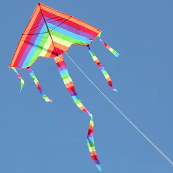 Easy fly bunte Regenbogen drachen Outdoor-Spaß Sport Strand Kinder buitenspeelgoed cometas de viento