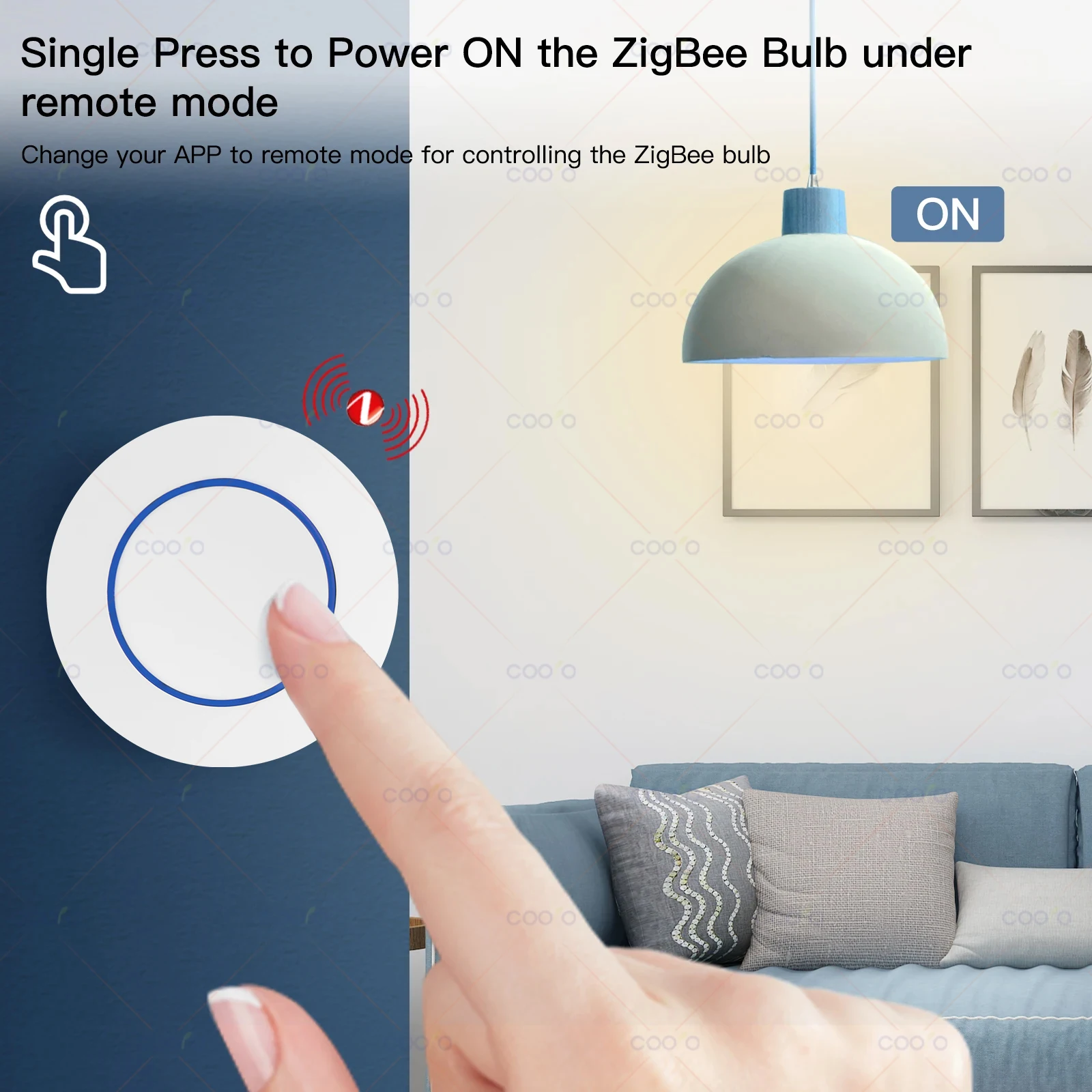 Tuya ZigBee Push Button Wireless Hand-Remoter Szene Switch – Bild 5