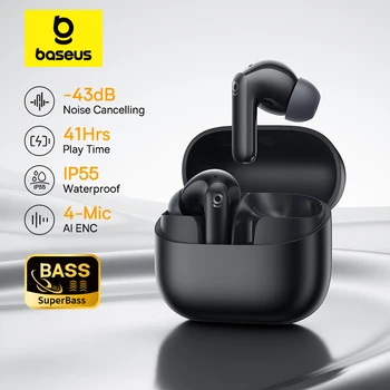 Baseus Bass EP10 NC -43 dB Noise Cancelling ANC True Wireless Earbuds Bluetooth 6.0 In-Ear Wireless Ohrhörer 4
