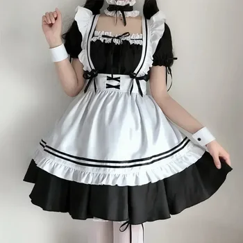 Dienstmädchen-Cosplay Niedliche Lolita-Dienstmädchenkostüme Damen Liebliches Kostüm Animation Show Japan
