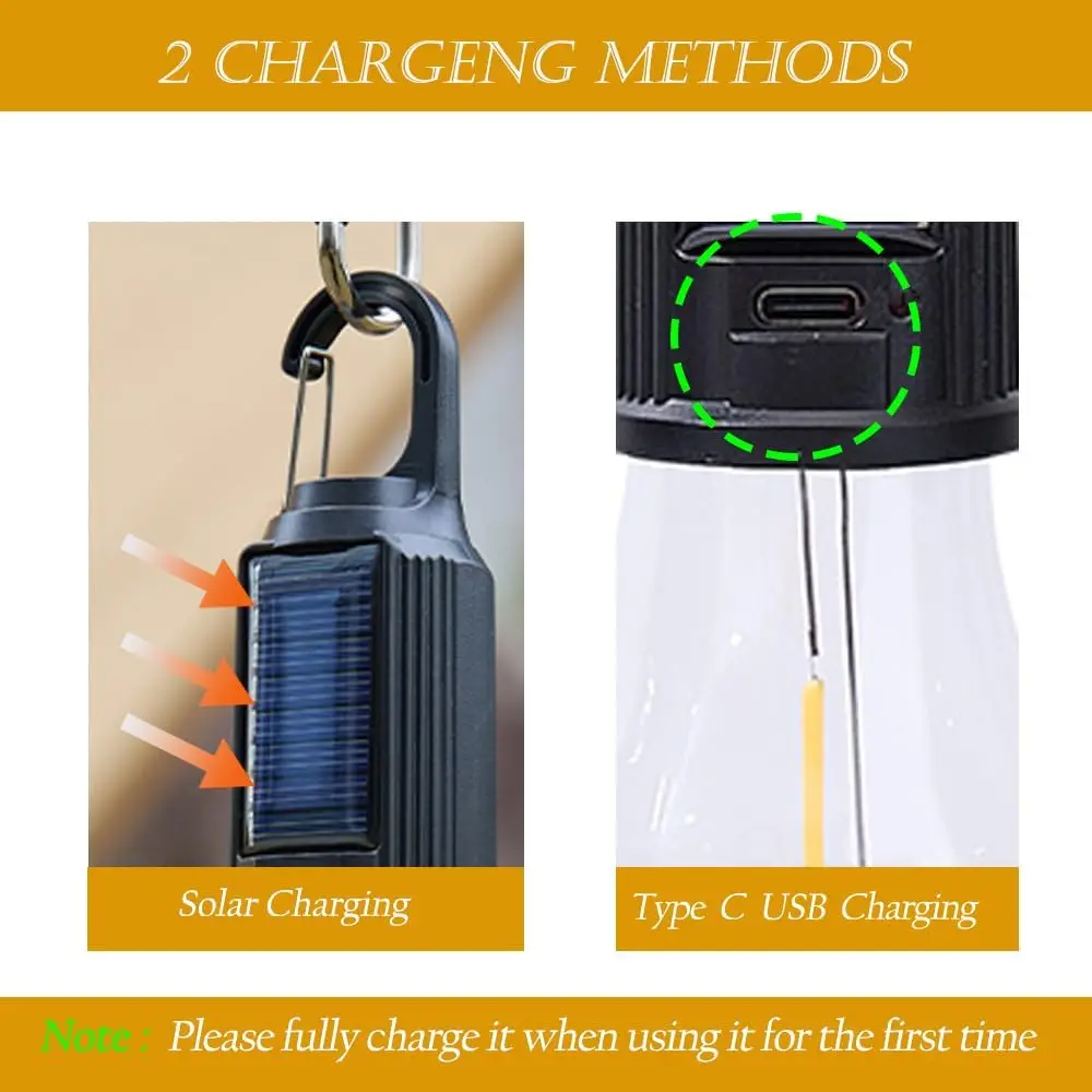 Solar Camping Lampe Lampen Outdoor USB Lade Solar Powered – Bild 4