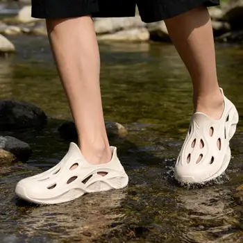 Komfortable dicke Sohlen Clogs für Herren - Sommer 2026 Atmungsaktive, hohle, wasserdichte EVA-Sneaker