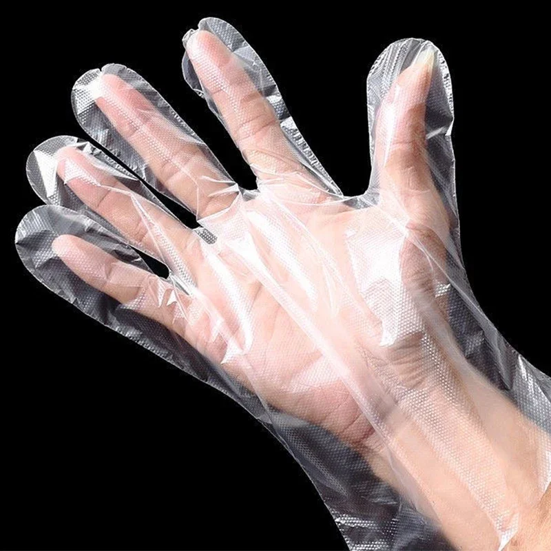 Einweg-Kunststoffhandschuhe, transparente wasserdichte – Bild 2