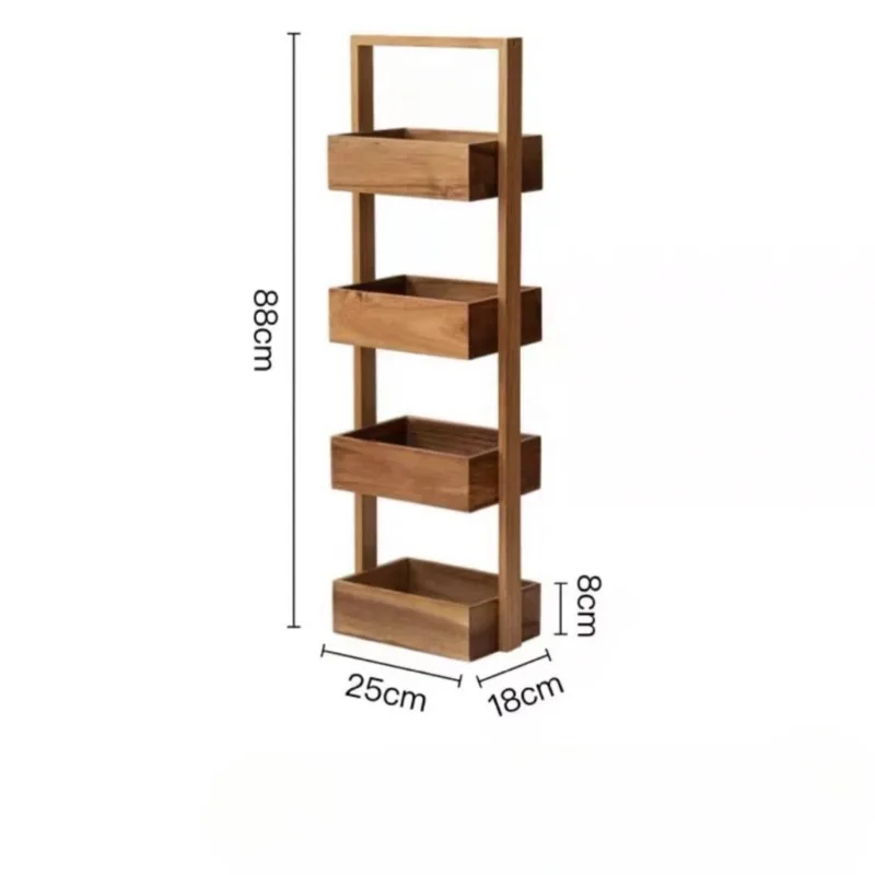 Massivholz Mehrschichtiges Lagerregal Wohnzimmer Bodentyp – Bild 6