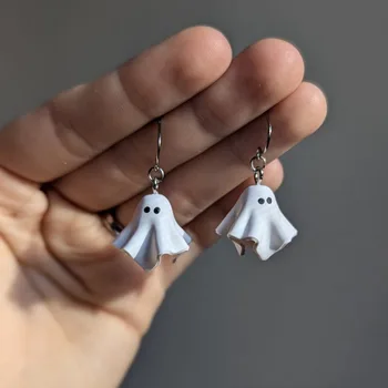 Niedliche Halloween Ghost Drop Ohrringe für Frauen Mädchen Mode kleine Ghost Ear Drop Geburtstags feier