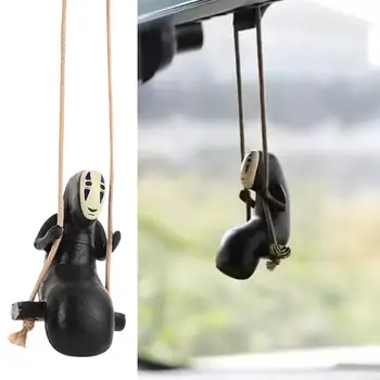Lustige Anime Auto Ornamente Gesichtslosen Männlichen Auto Anhänger Auto Rückspiegel Anhänger Freund