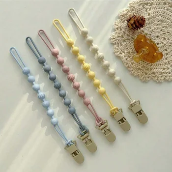 Baby Schnuller Clips Integrierte silikon baby schnuller kette Beißring Zahnen Spielzeug Dummy Clip Halter