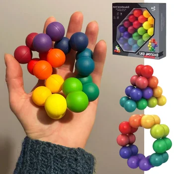2025, Zappelspielzeug, 3D-Puzzle-Ball, endlos gedreht und gedreht, flexible Jionts, Stressabbau