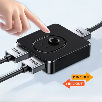 Switch USB 3.0 Hub 1x2/2x1 Switch Switcher USB Splitter USB2.0 Shared Controller für Laptop Computer Drucker