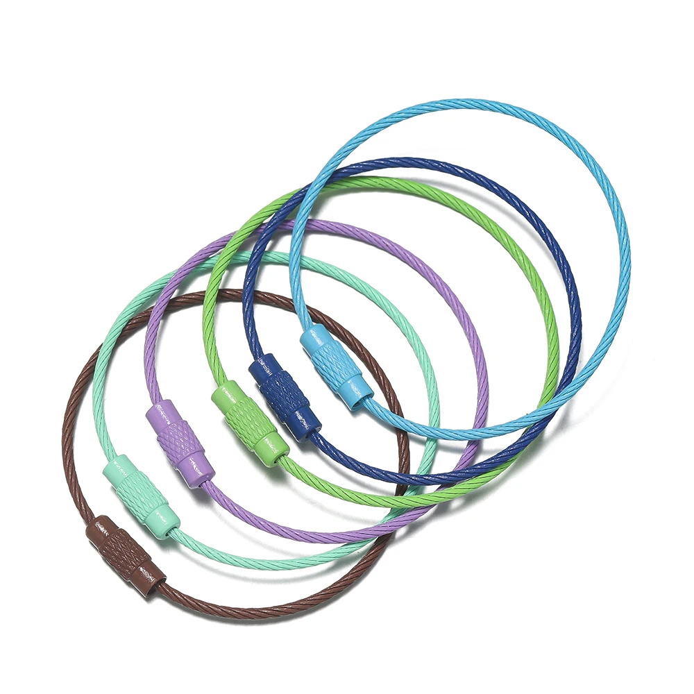 10 teile/los 50mm Eisen Schlüssel Ring Bunte Schlüsselbund – Bild 5