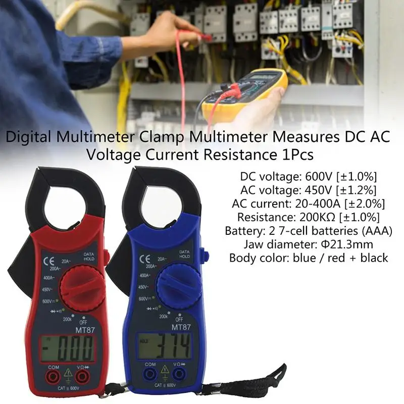 1 Stück Digitales Zangenamperemeter Multimeter AC DC – Bild 2