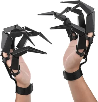 Halloween artikulierte Finger gefälschte Finger beängstigend Skelett Hand Cosplay Finger Handschuh