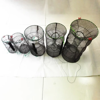 Fischernetz Mesh Fischkäfig faltbare wiederverwendbare Fischernetze universell für alle Arten von Fischen
