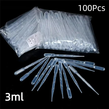 Labor Pipette 3 ml/0,1 unze) Kunststoff Einweg Messbehälter Flüssigkeit Dropper Ausrüstung Stroh (100 Stück)