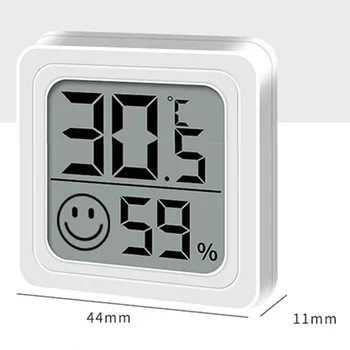 Mini LCD Digital Thermometer Hygrometer Innenraum Temperatur Luftfeuchtigkeit Meter Sensor Gauge Wetterstation