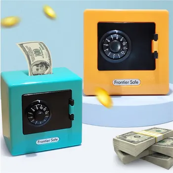 Mini Bank Spardose Retro Atm Rotierenden Passwort Bargeld Münzen Spardose Bank Safe Automatische Anzahlung