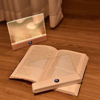 LED-Buchlicht und Nachtlicht 2 in 1, 3 Farbtemperaturen und stufenlose Dimmung, wiederaufladbare USB-Leselampe