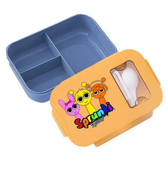 Sprunki Studenten-Lunchbox für Männer und Frauen, tragbare Bento-Boxen, mikrowellengeeignete Lunchboxen