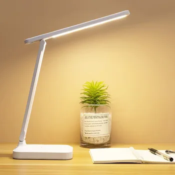 Klappbare Schreibtischlampe, USB-Touch-Steuerung, dimmbares Nachtlicht, wiederaufladbare