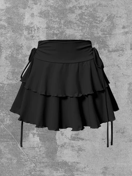 Einfarbiger Rock für Damen Sommer Mode Outdoor Vielseitig Hochgeschnittener Schlanker Rock mit Elastischem