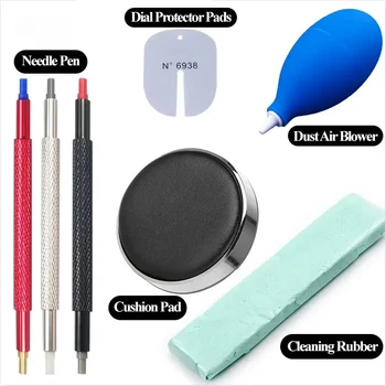 Uhr Reparatur Kits Gummi Staub Luft Gebläse Schutz Pads Nadel Stift Reinigung Pinsel Anzug Uhr reparatur