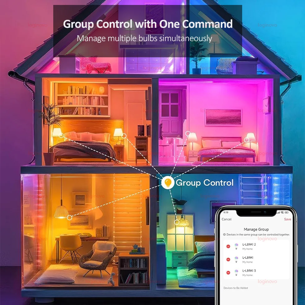 Bluetooth/WiFi LED Glühbirne E27 15W 20W 110V 220V RGB RGBCW – Bild 6