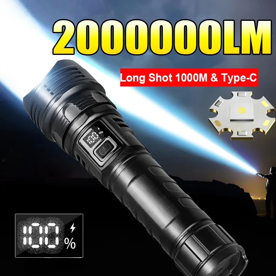 2000000 Hochleistungs-LED-Taschenlampen Typ C