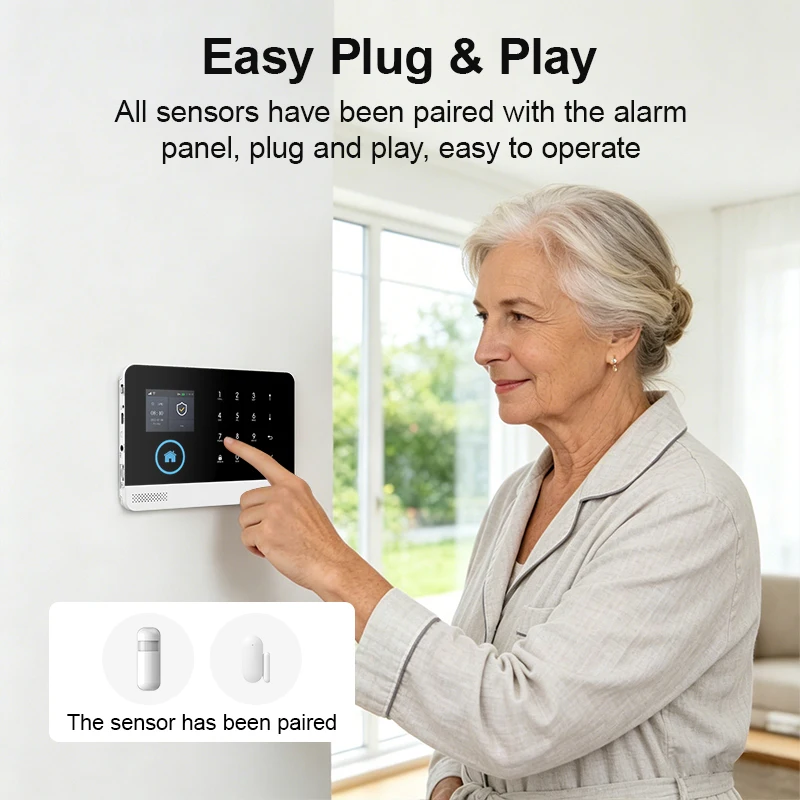PGST Sicherheits Set Einbruchalarmanlage WiFi 4G 2G GSM Works – Bild 3