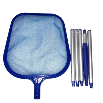 Pool-Skimmer-Netz mit 5 Aluminium-Stangabschnitten 64 Zoll, Reinigungsblatt für Schwimmbäder, Spas, Whirlpools