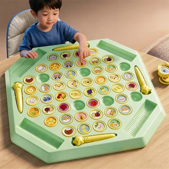 Kinder-Memory-Spiel, Lehrreiches Flip-Board-Spielzeug mit Tieren, Früchten, Dinosauriern, für Logisches