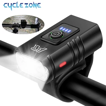 LED Fahrrad Front Licht Typ-C Wiederaufladbare Fahrrad Scheinwerfer MTB Rennrad Scheinwerfer Einfach