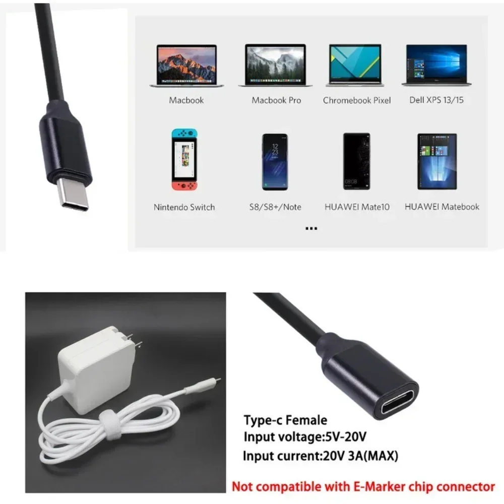 USB-C Verlängerungskabel 60 W, Stecker auf Buchse – Bild 6