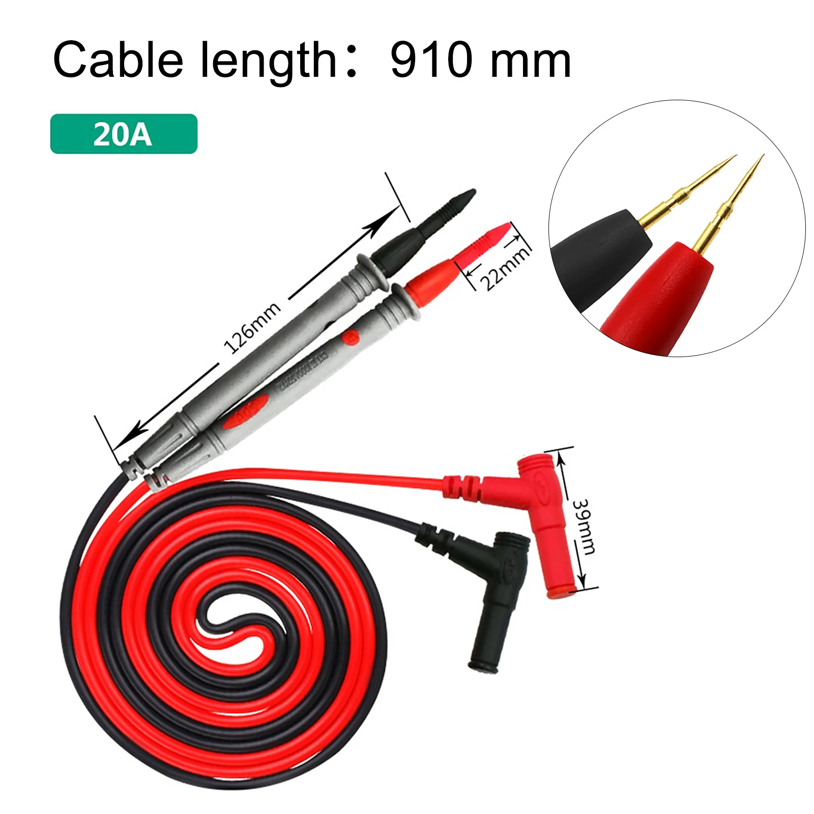20A 1000V Multimeter-Prüfköpfe Nadelstift – Bild 3
