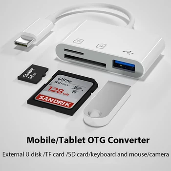 Typ-C-Adapter TF CF SD-Speicherkartenleser OTG-Schreiber Compact FlashUsB-C für lPad Pro Huawei MacBook
