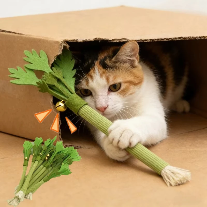 Interaktives Katzen-Kauspielzeug mit Katzenminze, Beißstab