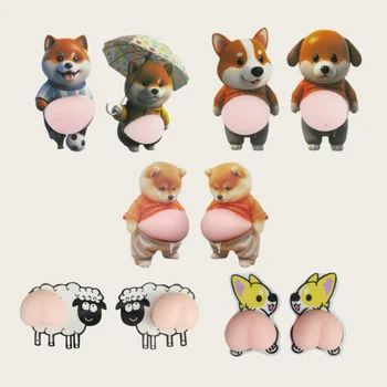 3D-Aufkleber mit niedlichem Welpen, zusammendrückbar, Shiba Inu, Handyhülle, Dekoration, Kindergeburtstag