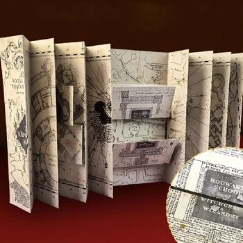 Harries Potters Magic Academy High Definition Marauder's Map Wizarding World Treasure Hunt Maps Collection