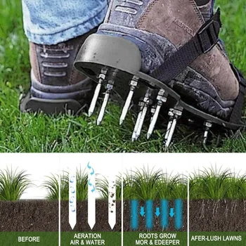 Gras nägel Garten Wanderschuhe Rasen be lüfter Sandalen Gartengeräte Garten nägel Gras Lockerung werkzeuge
