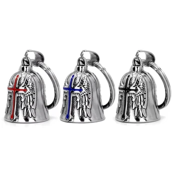 Guardian Bell Motorradklingeln, Edelstahl Motorradklingel Glücksbringer, Motorradklingelaufhänger, Chrom