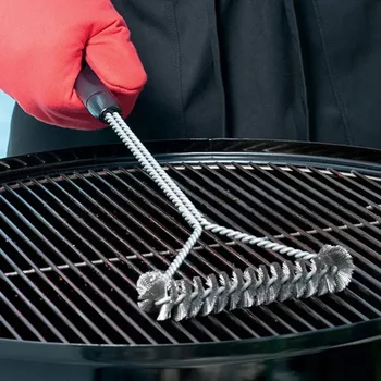 Grillbürste Reinigungswerkzeug Edelstahl Antihaft-Reinigungsbürste Grillzubehör Edelstahl-Draht Grillbürste