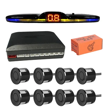 Mehrere Radar Parksensor Kit Hintergrundbeleuchtung Parktronic LED Display System Backup Monitor Detektor