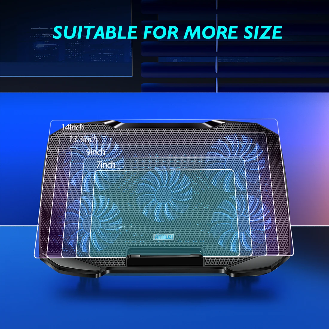 COOLCOLD Laptop-Kühlpad für 12-17 Zoll Laptops, 5 leise – Bild 4