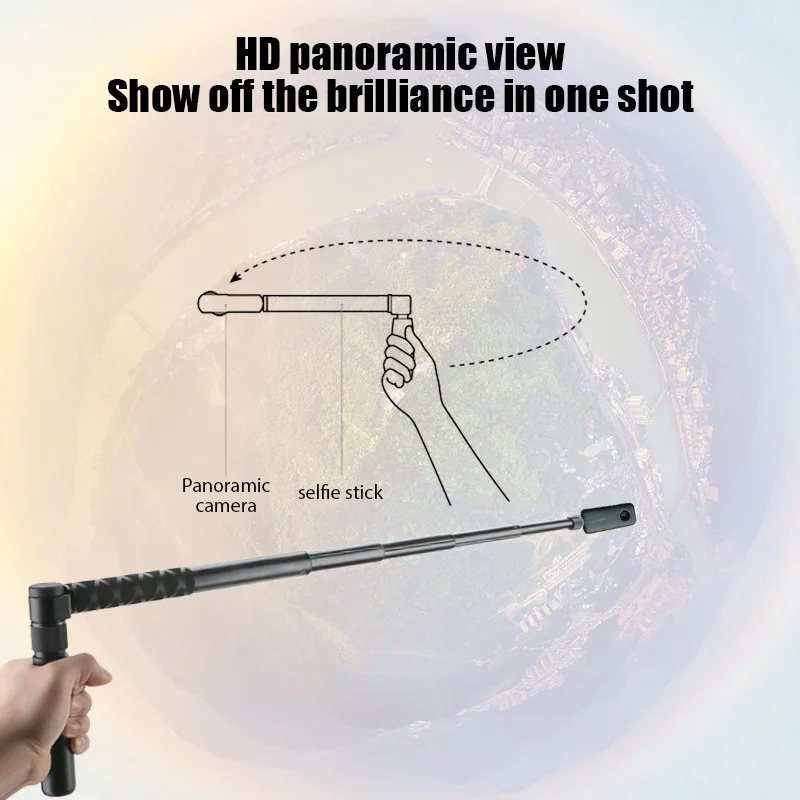 1,2 m ultralanger unsichtbarer Selfie-Stick aus Kohlefaser – Bild 2
