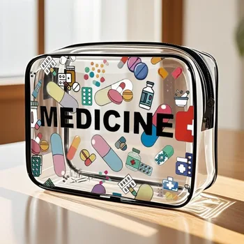Transparente Reise-Make-up-Tasche - tragbarer Multifunktions-Organizer mit großem Fassungsvermögen